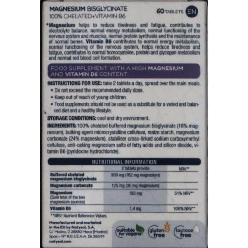 Natysal Magnesio + Vitamina B6 700Mg 60caps