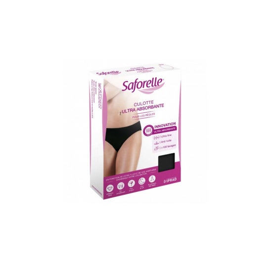 Saforelle Culotte Ultra Absorbente Negro Talla M