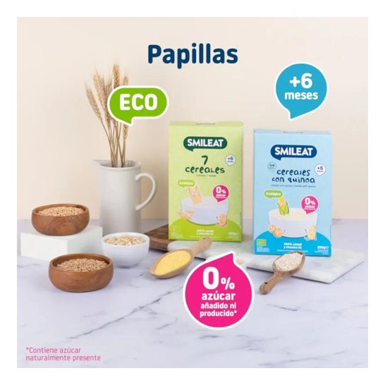 Smileat Papilla Ecológica de 7 Cereales 200g