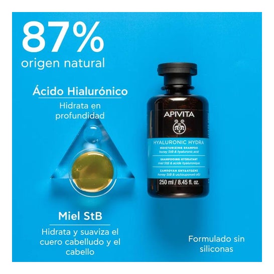 Apivita Hyaluronic Hydra Champú Miel & Ácido Hialurónico 250ml