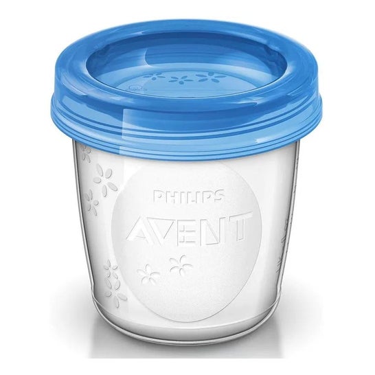 Avent Vasos de Almacenamiento con Tapa 10x180ml + Adaptadores 2uds
