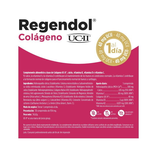 Eladiet Regendol Colágeno UC-II 30comp