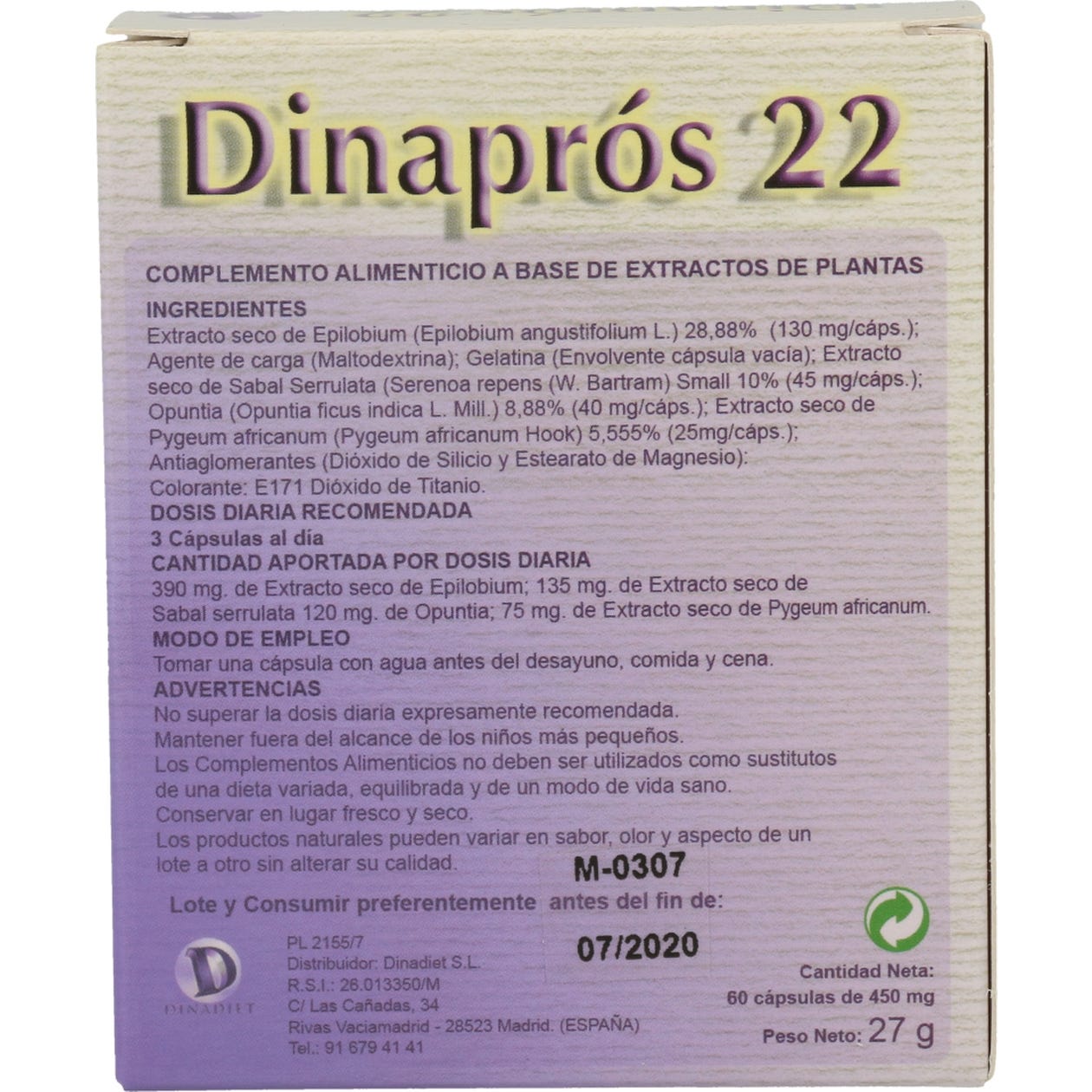Dinadiet Dinapros 22 60cáps