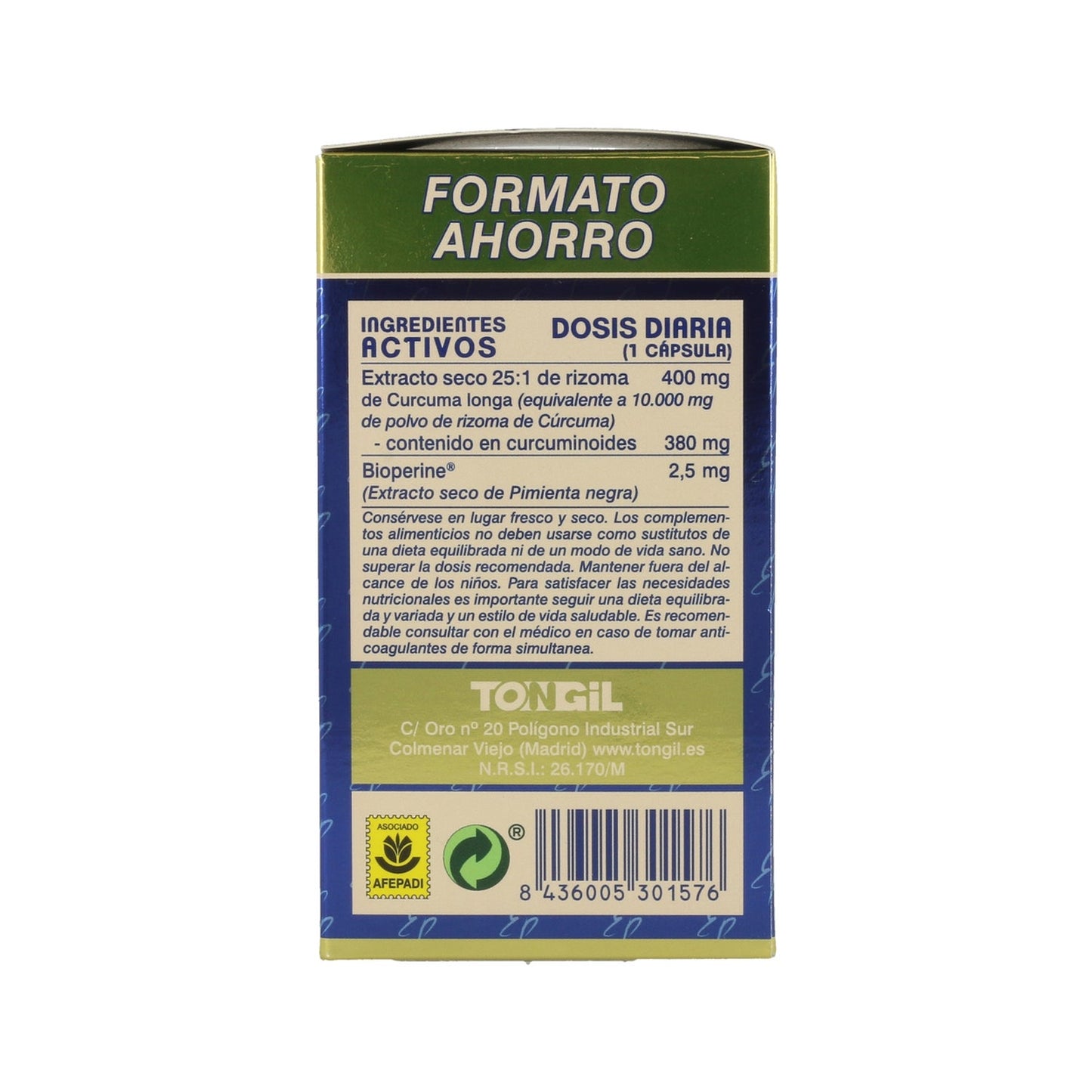 Tongil Estado Puro Cúrcuma 10.000mg 80caps