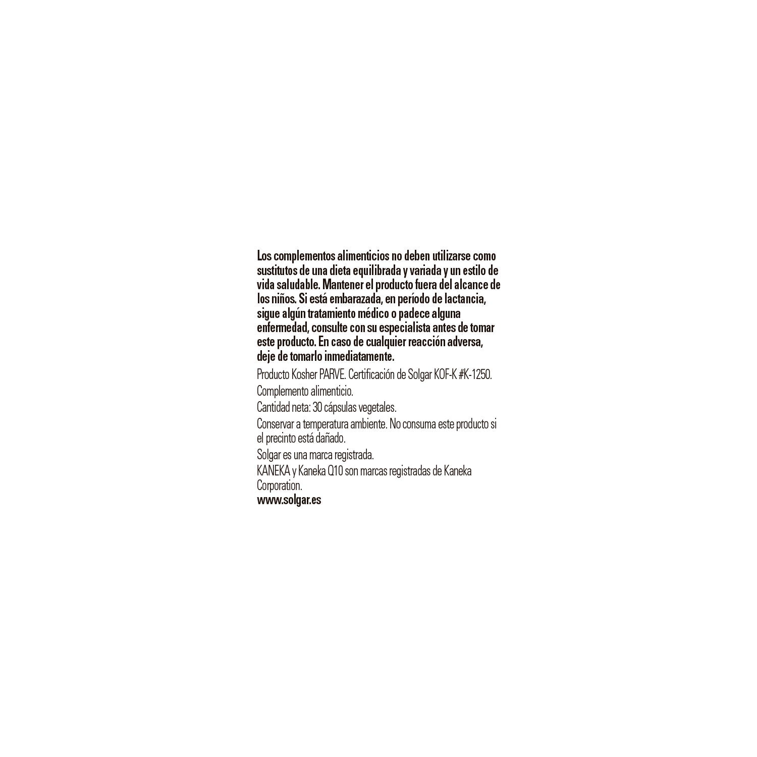 Solgar Coenzima Q-10 200mg 30vcaps