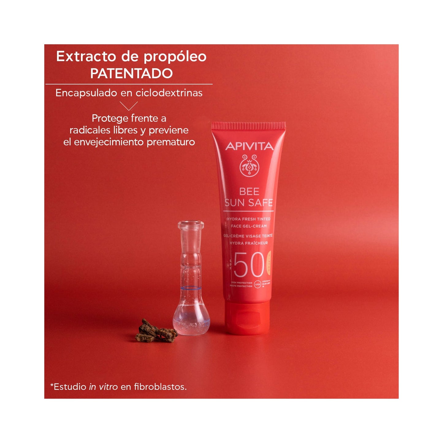 Apivita Bee Sun Safe Hydra Fresh Gel-Crema Facial con Color SPF50 50 ml