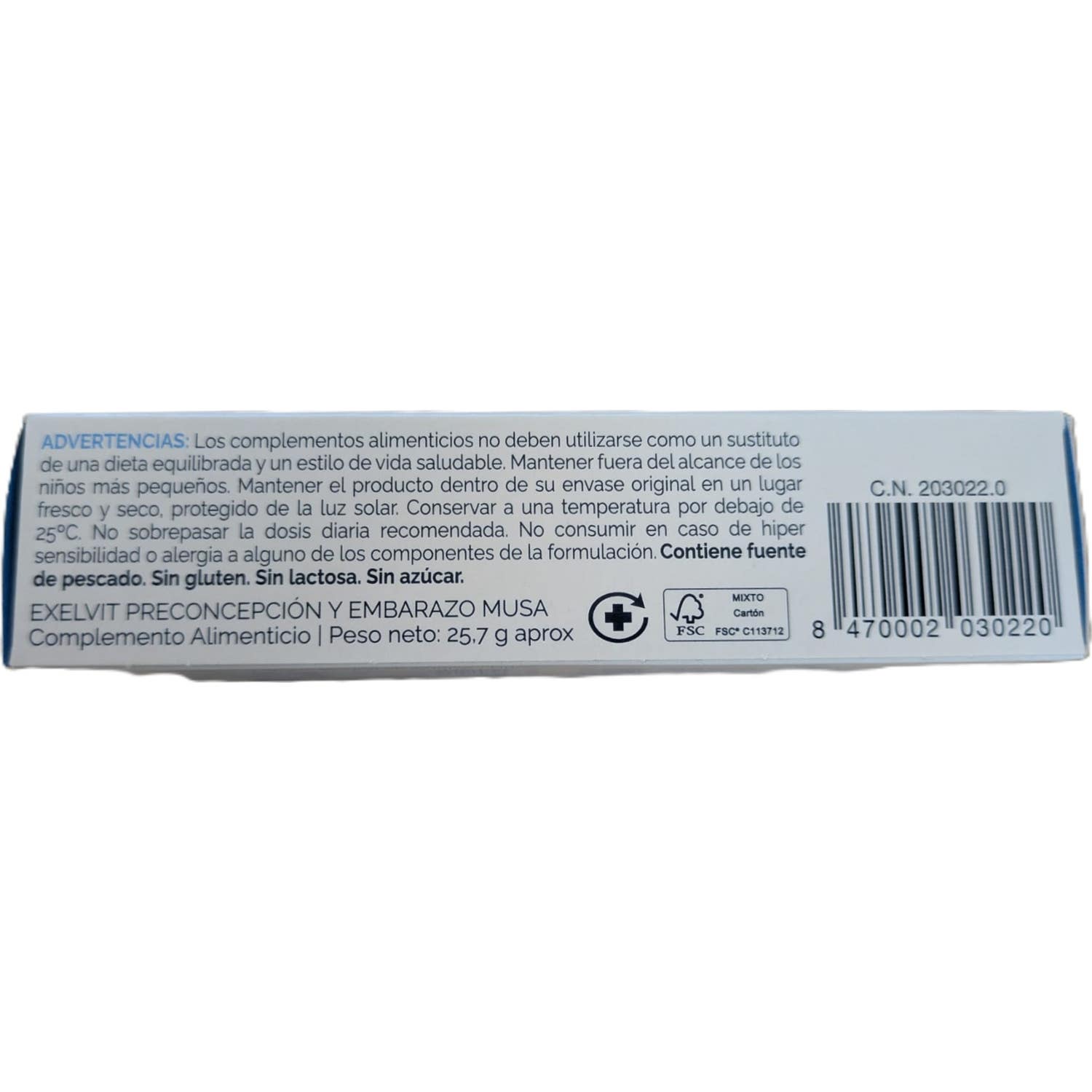 ExelVit Esencial Preconcepción y Embarazo 30caps