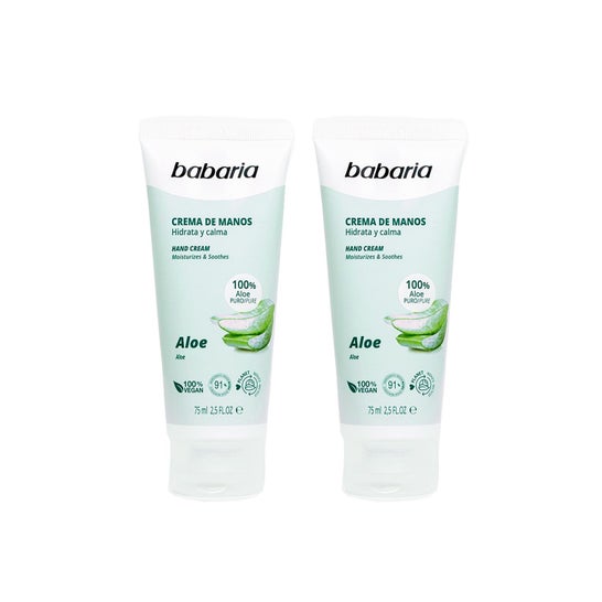 Babaria Crema de Manos Aloe Vera 2 X100 ml