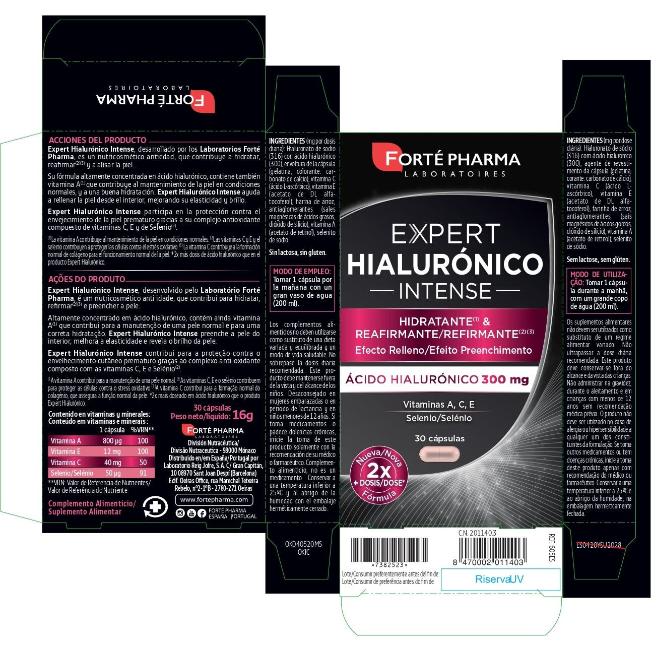 Forté Pharma Expert Hialúronico Intense 30comp