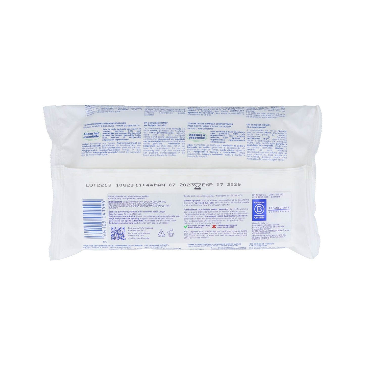 Mustela Toallitas al Agua de Algodón BIO 60uds