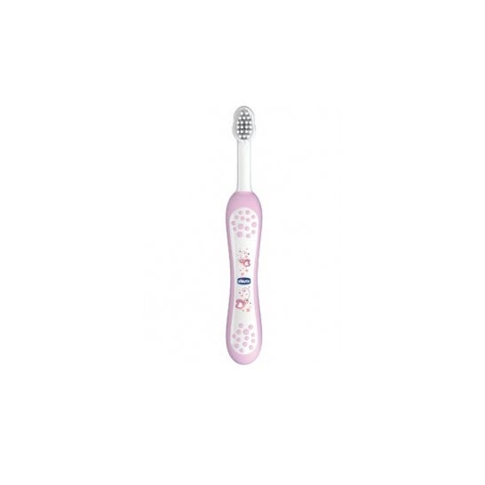 Chicco Cepillo Dental Infantil de Cerdas Suaves Rosa 6 M+ 1 ud