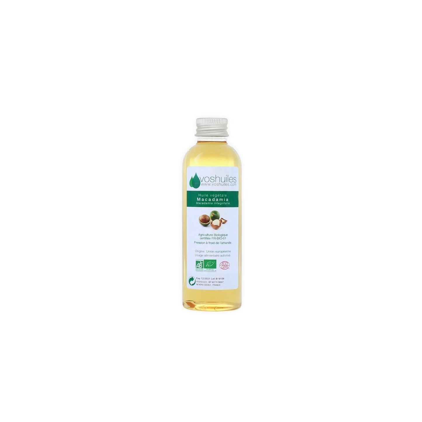 Voshuiles Aceite Vegetal BIO de Macadamia 100 ml