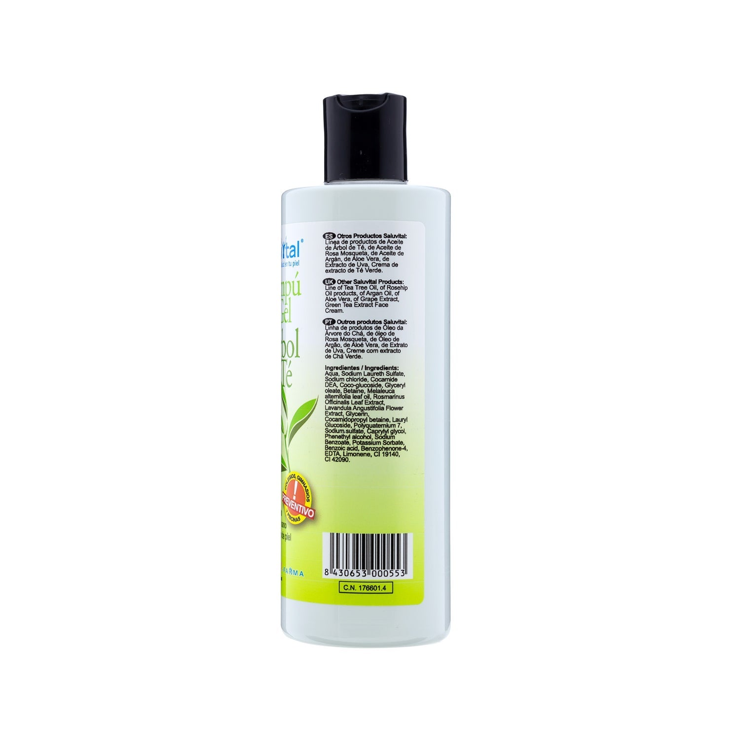 Saluvital Champú & Gel de árbol del té 300 ml