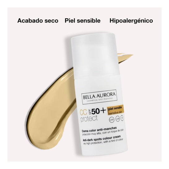 Bella Aurora CC Cream Anti-Manchas SPF50+ Piel Sensible 30ml