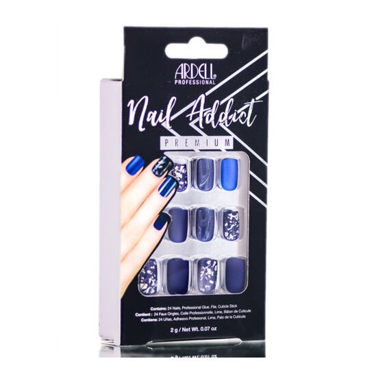 Ardell Kit Nail Addict Matte Blue Tip 1 ud