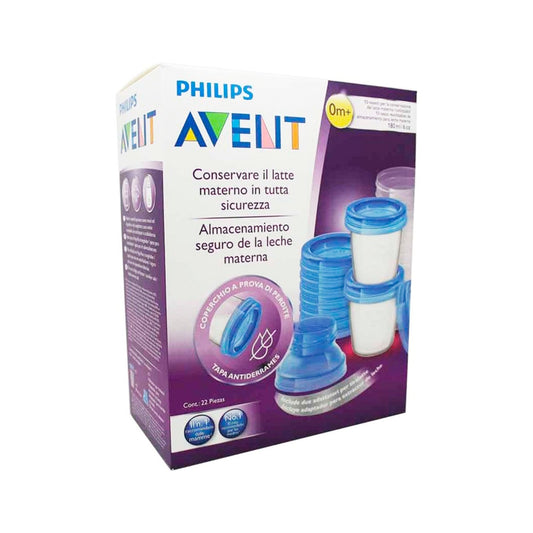 Avent Recipientes para leche materna 5x180ml + 5 tapas