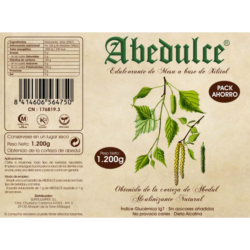 Abedulce Azúcar De Abedul 1200g