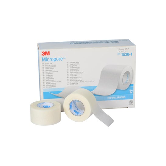Micropore portarollo esparadrapo papel blanco 7,5 m x 2,5 cm