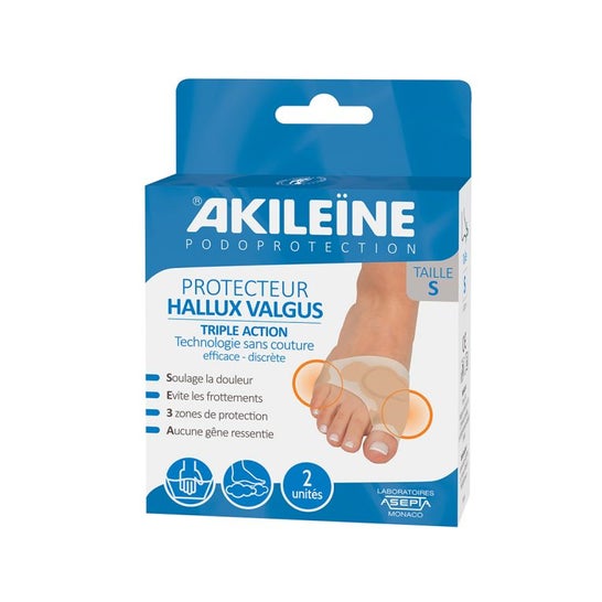 Akileïne Protecteur Hallux Valgus Triple Action Ts 2 uds