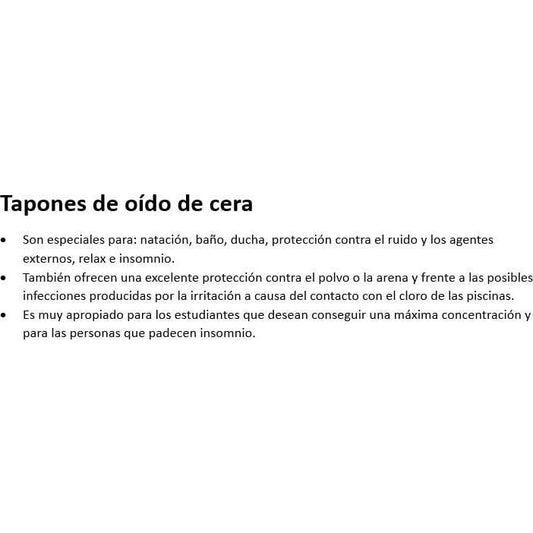 Acofar tapones de cera para el oído 6 unidades