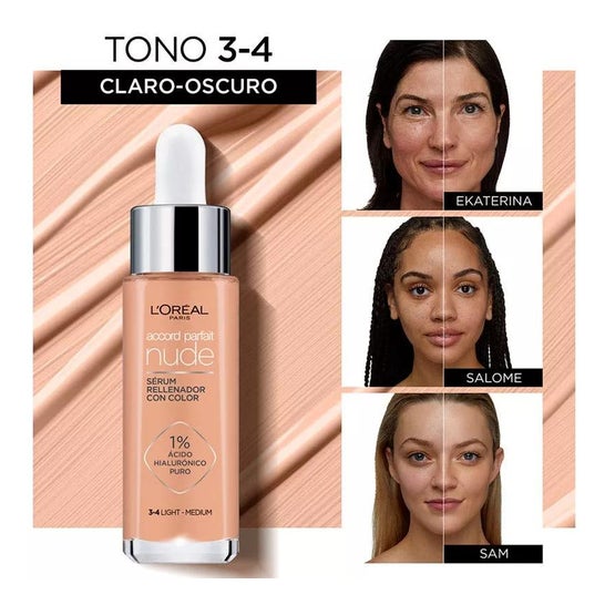 L'Oréal Sérum Desnudo Accord Parfait 3-4 Light Medium 30ml