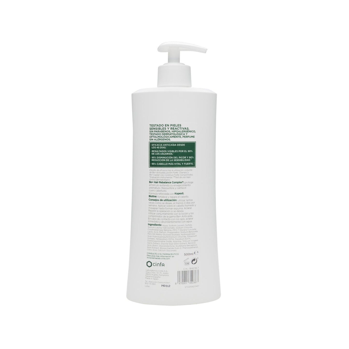 Be+ Anticaída Champú Fortalecedor 500ml