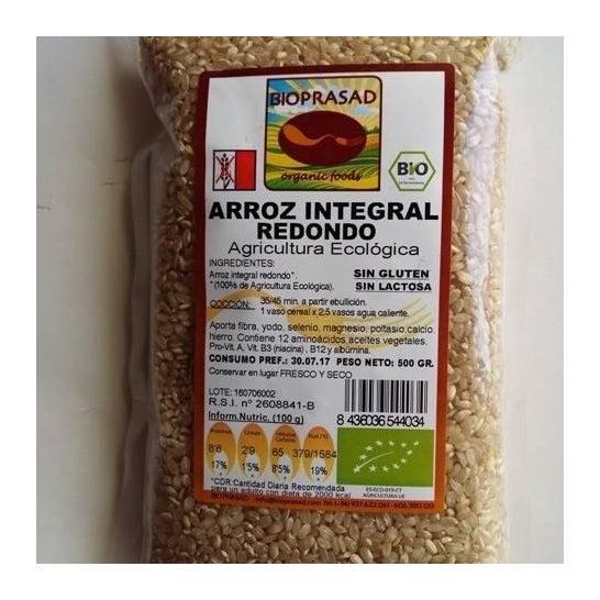 Bioprasad Arroz Integal Redondo Bio Sin gluten 500 g