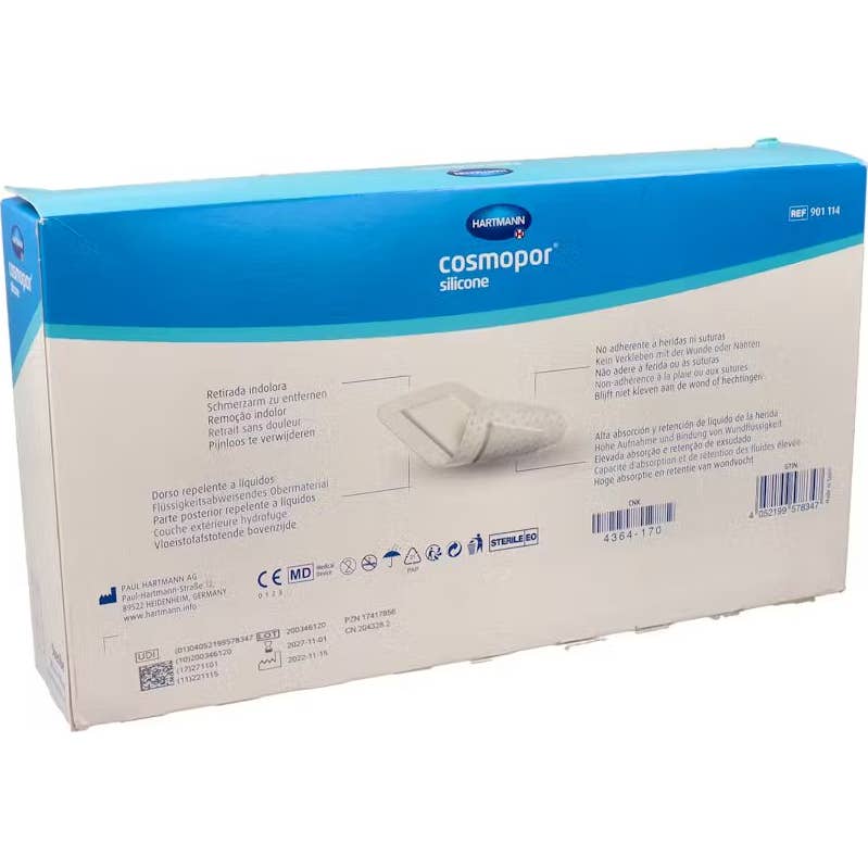Cosmopor Silicone Apósito Estéril 20cmx10cm 5uds