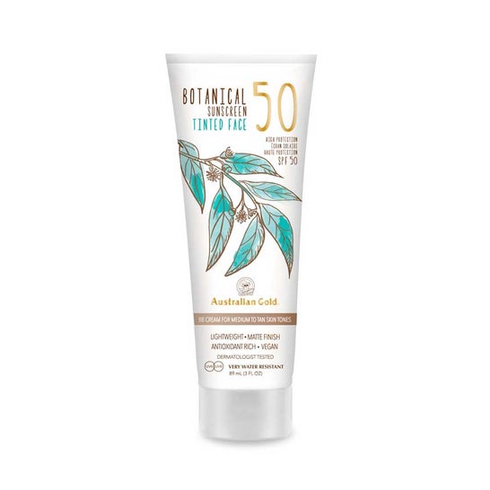 Australian Gold Botanical Spf50 Tinted Face Medium-Tan 88ml