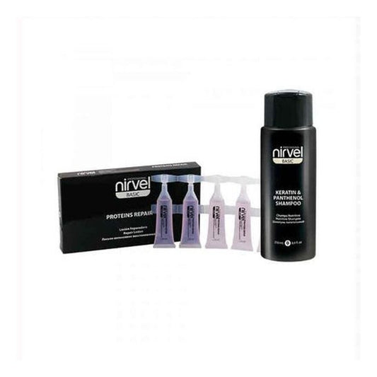 Nirvel Basic Pack Keratin & Panthenol Champú + Ampollas