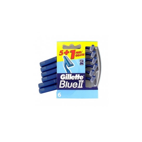 Gillette Blue II hojas 5uds + 1ud gratis