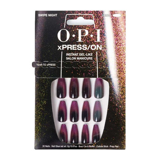 Opi xPRESS/ON Kit Unhas Postiças Long Swipe Night