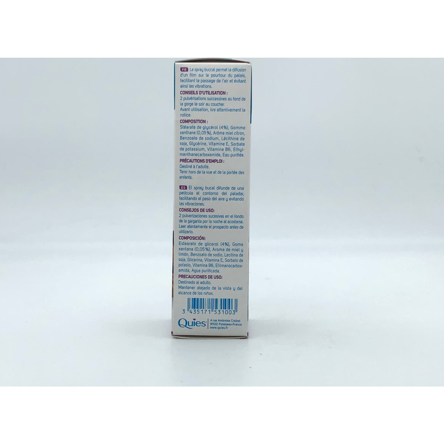 Quies Spray Bucal Antirronquidos Miel y Limón 70ml