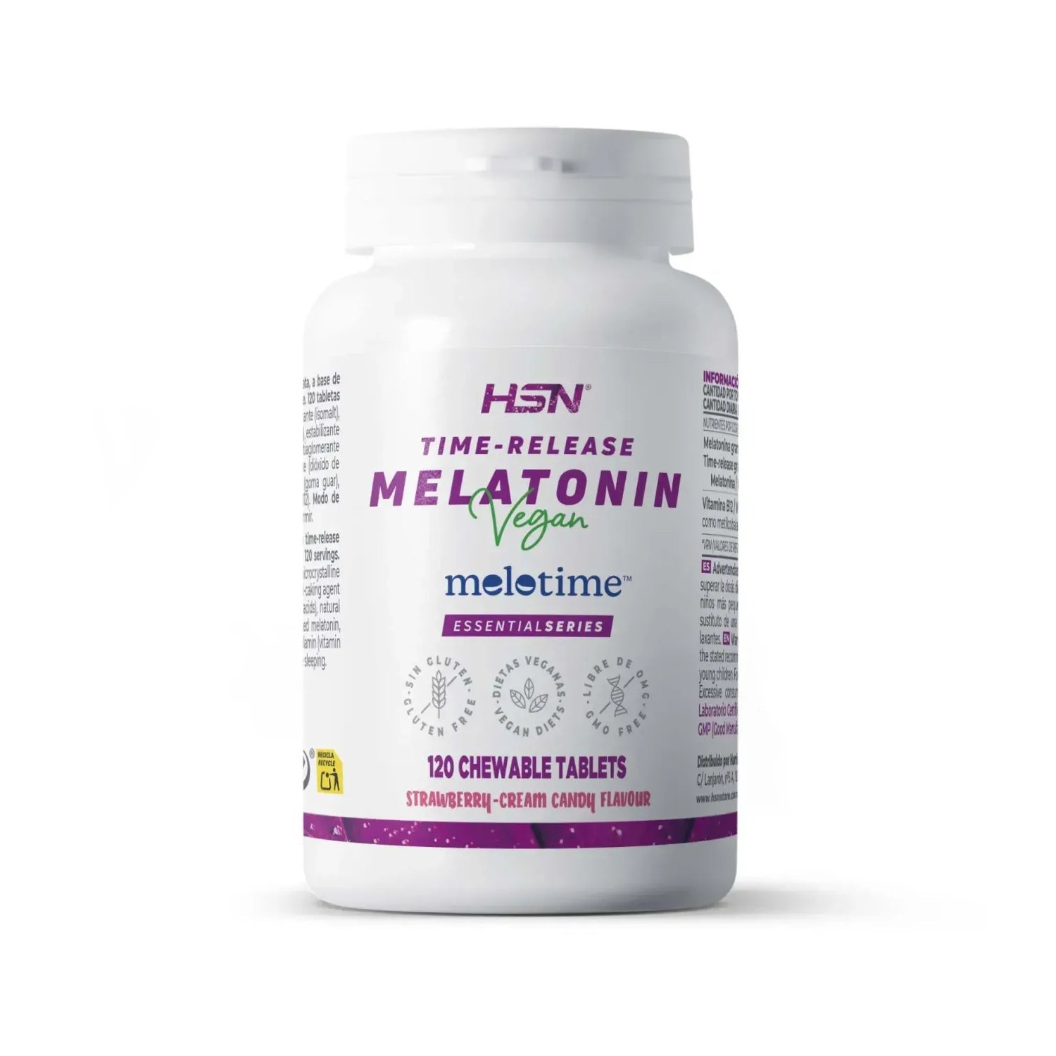 HSN Melatonina Masticable Liberación Secuencial 4,2mg Melotime™ 120 Tabletas Masticables