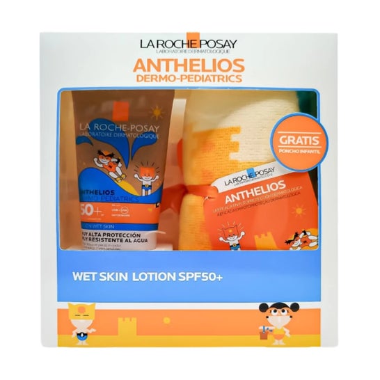 La Roche-Posay Anthelios Dermo-Pediatrics Loción Wet Skin SPF50+ 200ml + Poncho
