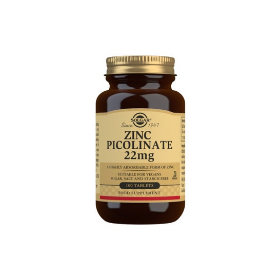 Solgar Picolinato de Zinc 22mg 100comp