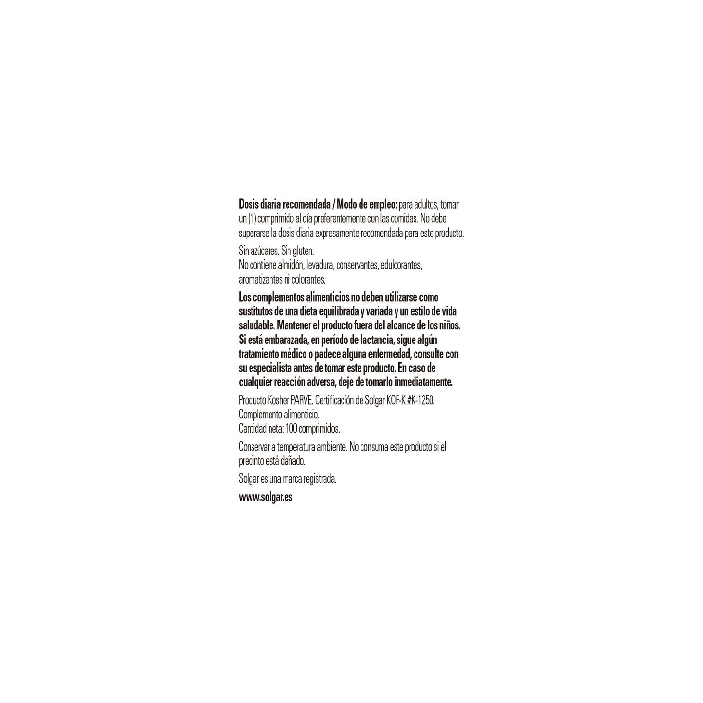 Solgar Picolinato de Zinc 22mg 100comp