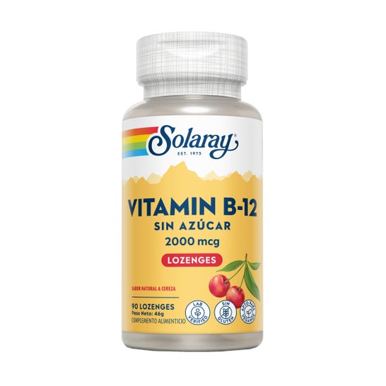 Solaray Vitamin B12 Sin Azúcar 2000mcg 90comp