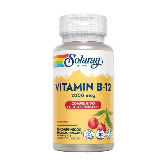 Solaray Vitamin B12 2000mcg 90 comprimidos bucodispersables