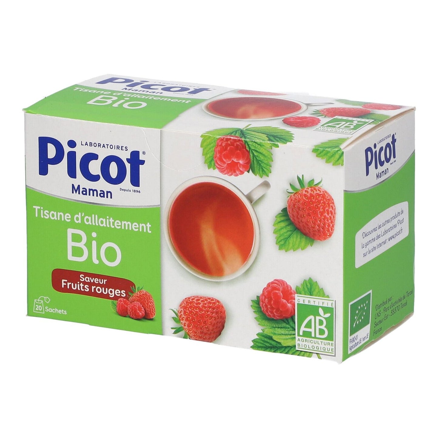 Picot Picot Mamá Picot Lactancia materna Té de hierbas Frutas rojas 20 sobres