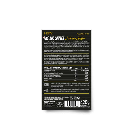 HSN Plato Preparado Estilo Fit Arroz con Pollo en Salsa Al Curry Estilo Hindú 420g
