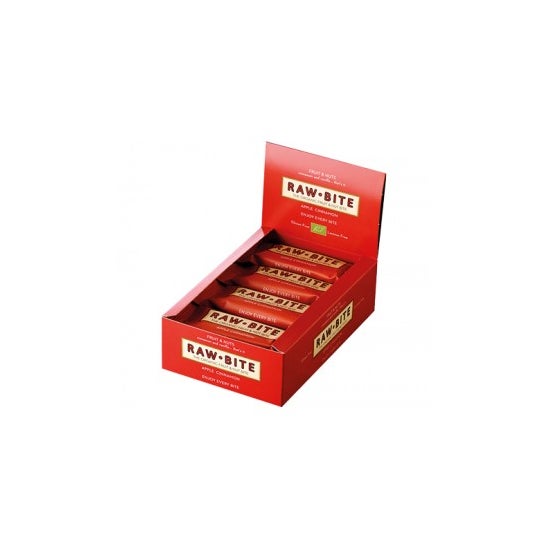 Rawbite Pack Barritas Ecológicas de Manzana Y Canela 12X50g