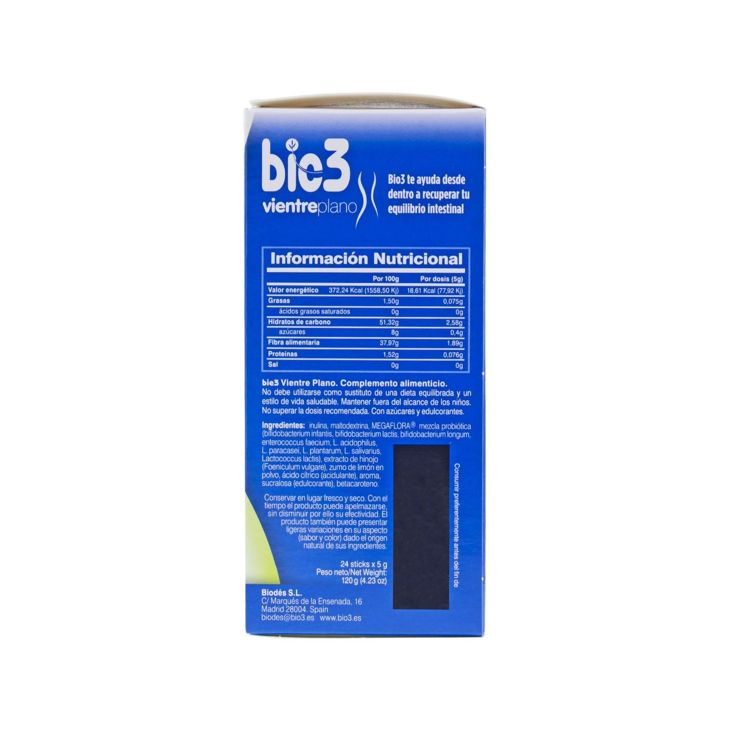 Bio3 Vientre Plano Bienestar Digestivo 24uds