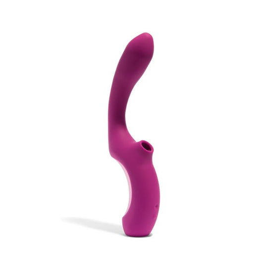 Platanomelón Momba Vibrador Conejito con Succión Borgoña
