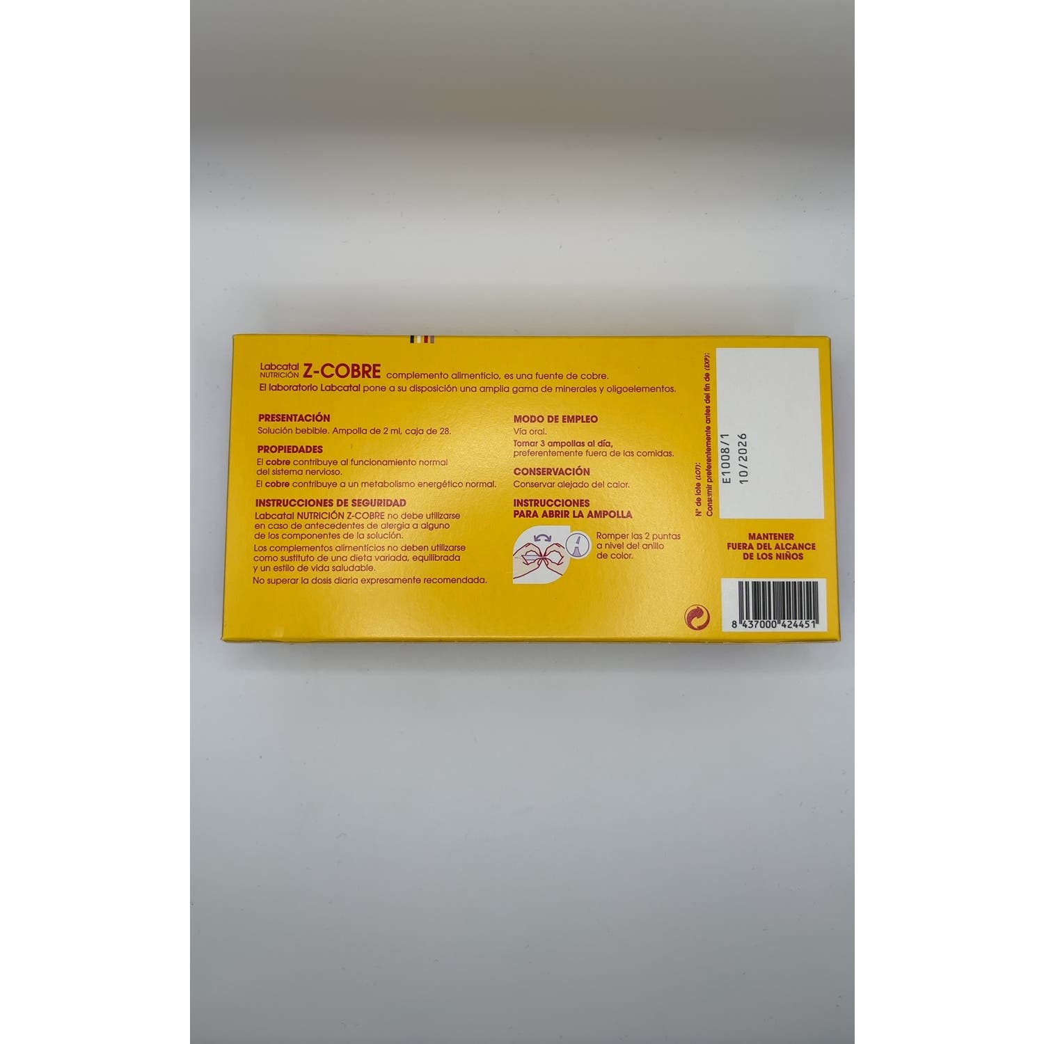 Labcatal 19 zinc cobre 28ampx2ml