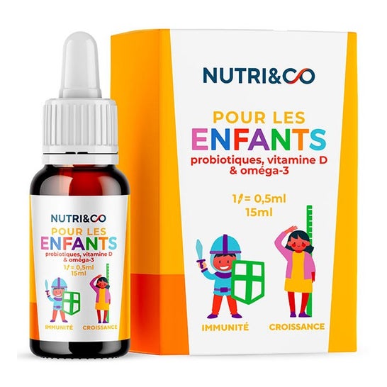 Nutri & Co Niños Probióticos Vitamina D y Omega 3 15ml
