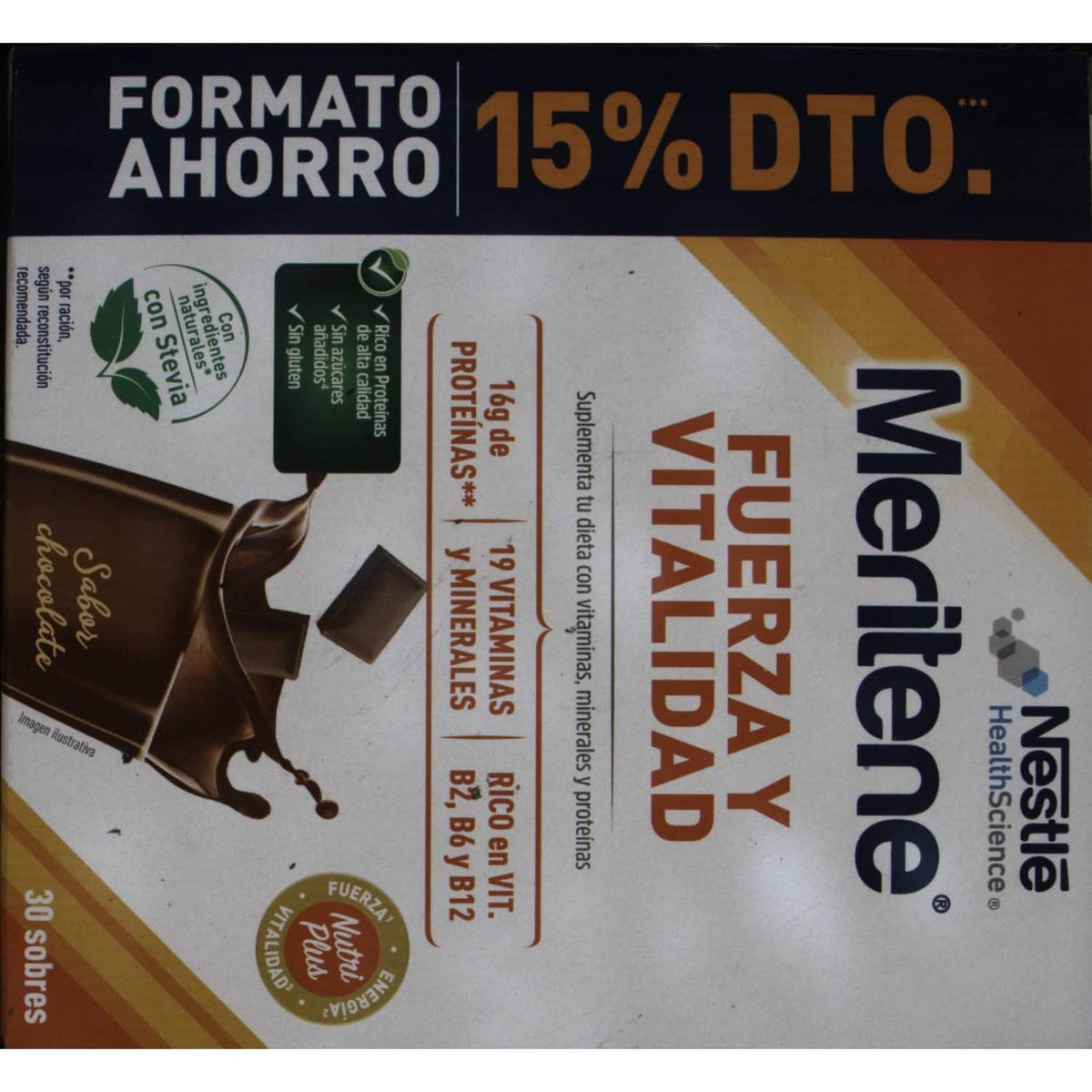 Nestlé Meritene® Fuerza y Vitalidad Sabor Chocolate 30sobres