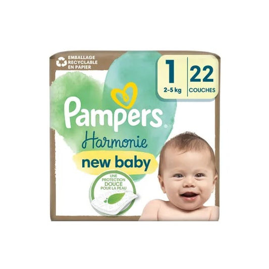 Pampers Harmonie T1 Pañales 2-5kg 22uds