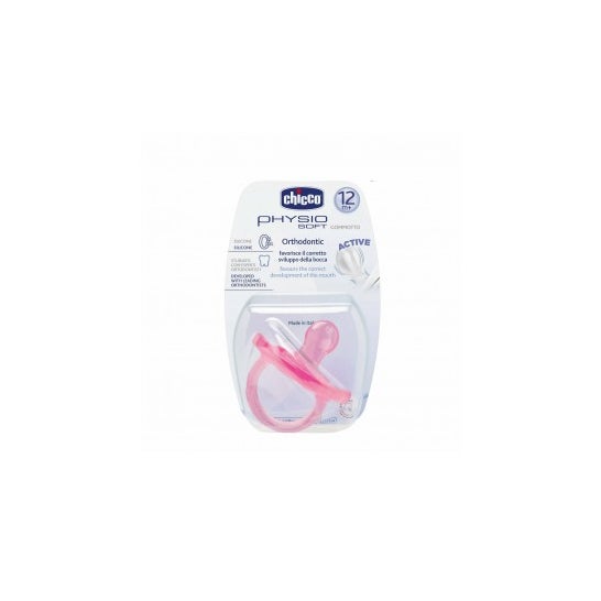 Chicco® Chupete Silicona Physio Soft Anatómico +12 Meses 1 ud Rosa