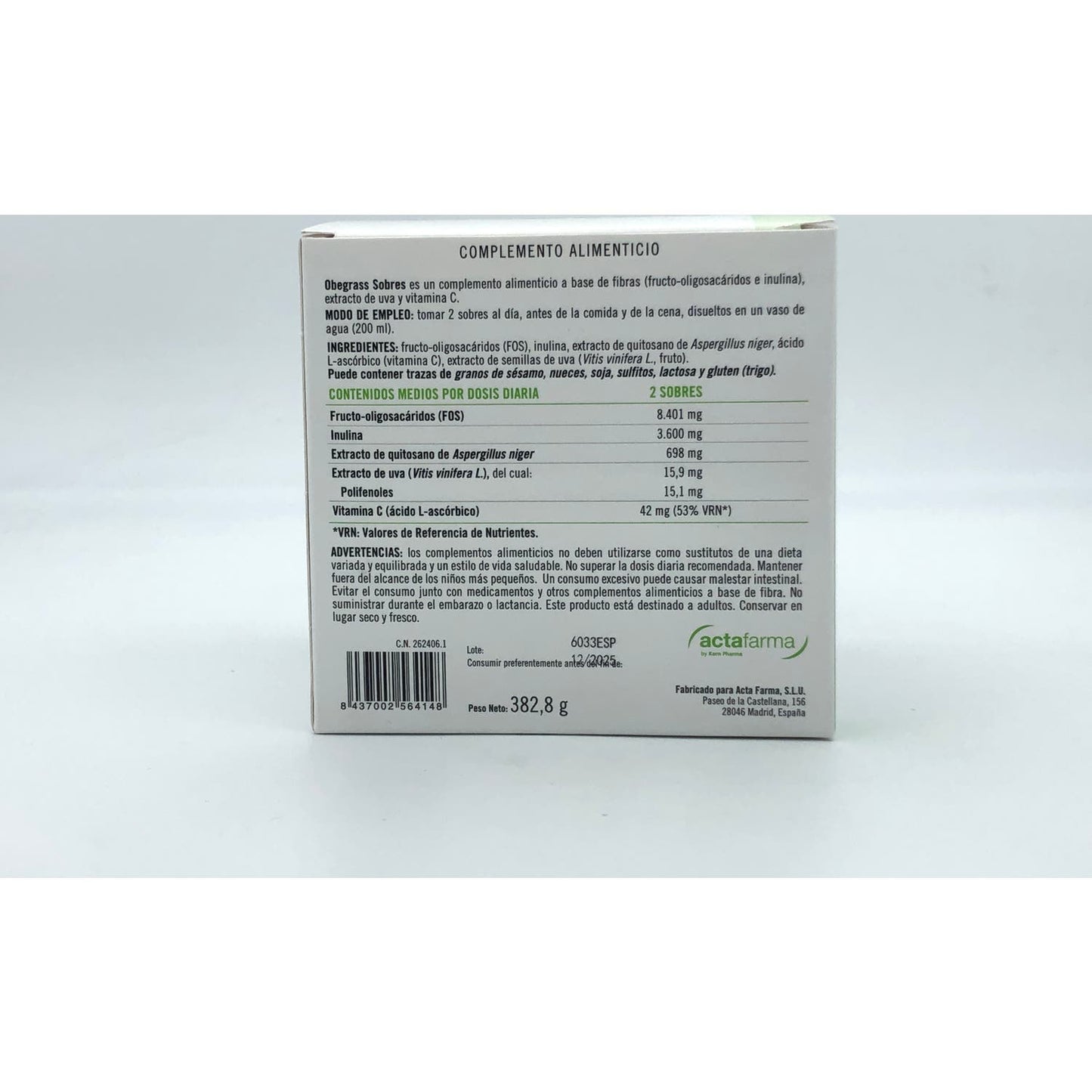 Obegrass 60 sobres